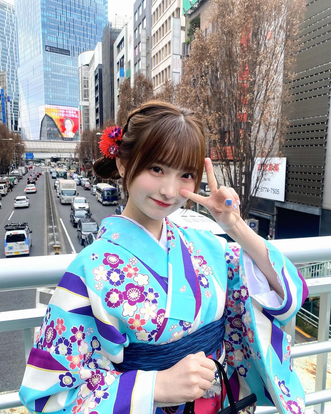 【正妹】日本斋藤爱莉和服一双水汪汪大眼睛，清纯可爱的脸蛋！