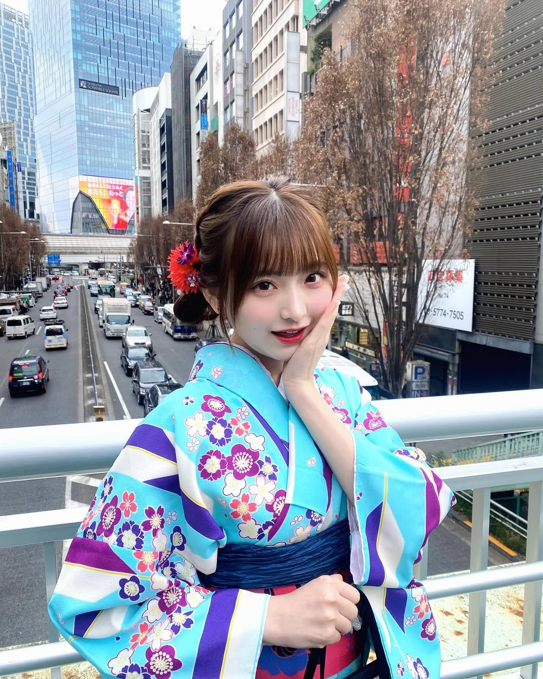 【正妹】日本斋藤爱莉和服一双水汪汪大眼睛，清纯可爱的脸蛋！