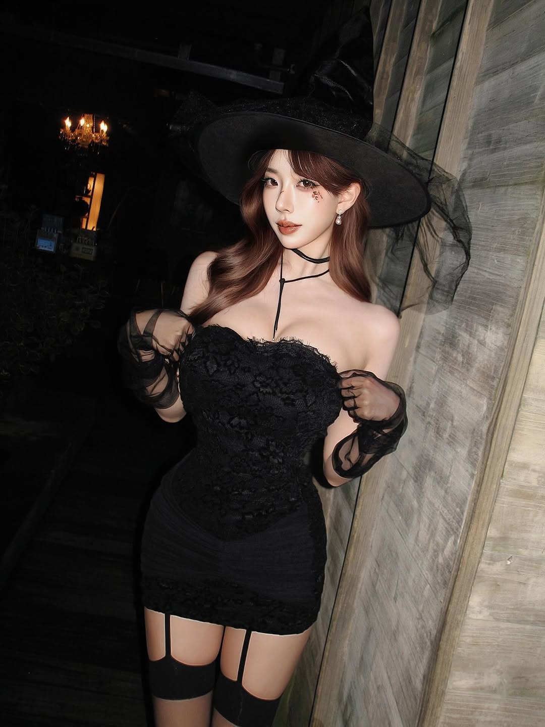 【正妹】李昌昀COS黑丝女巫超美超漂亮!