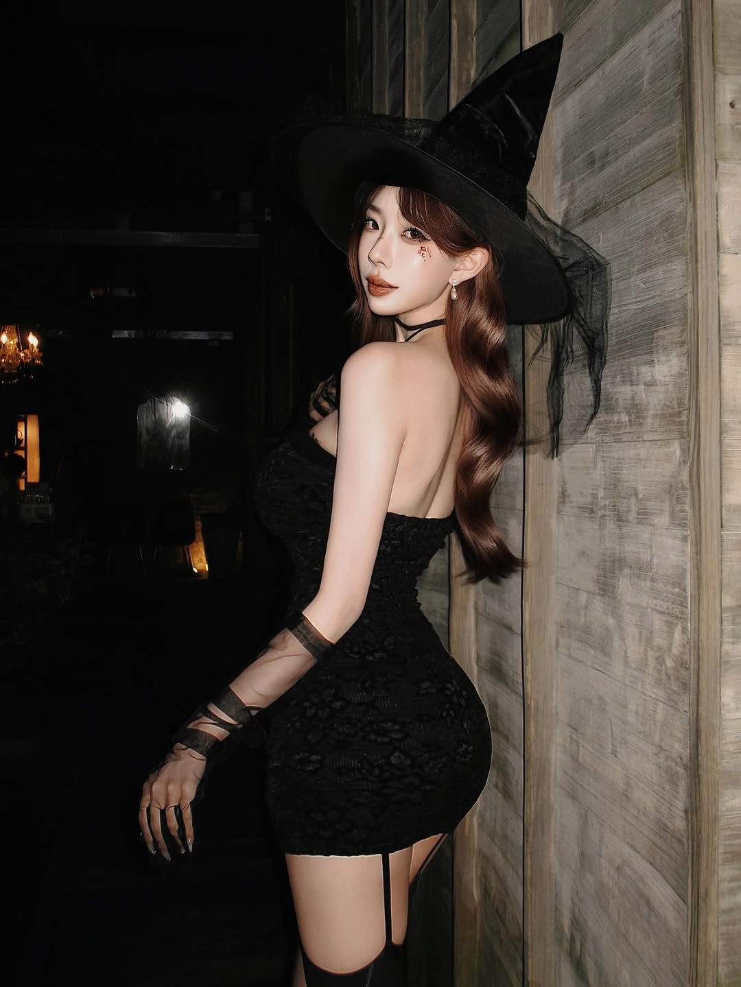 【正妹】李昌昀COS黑丝女巫超美超漂亮!