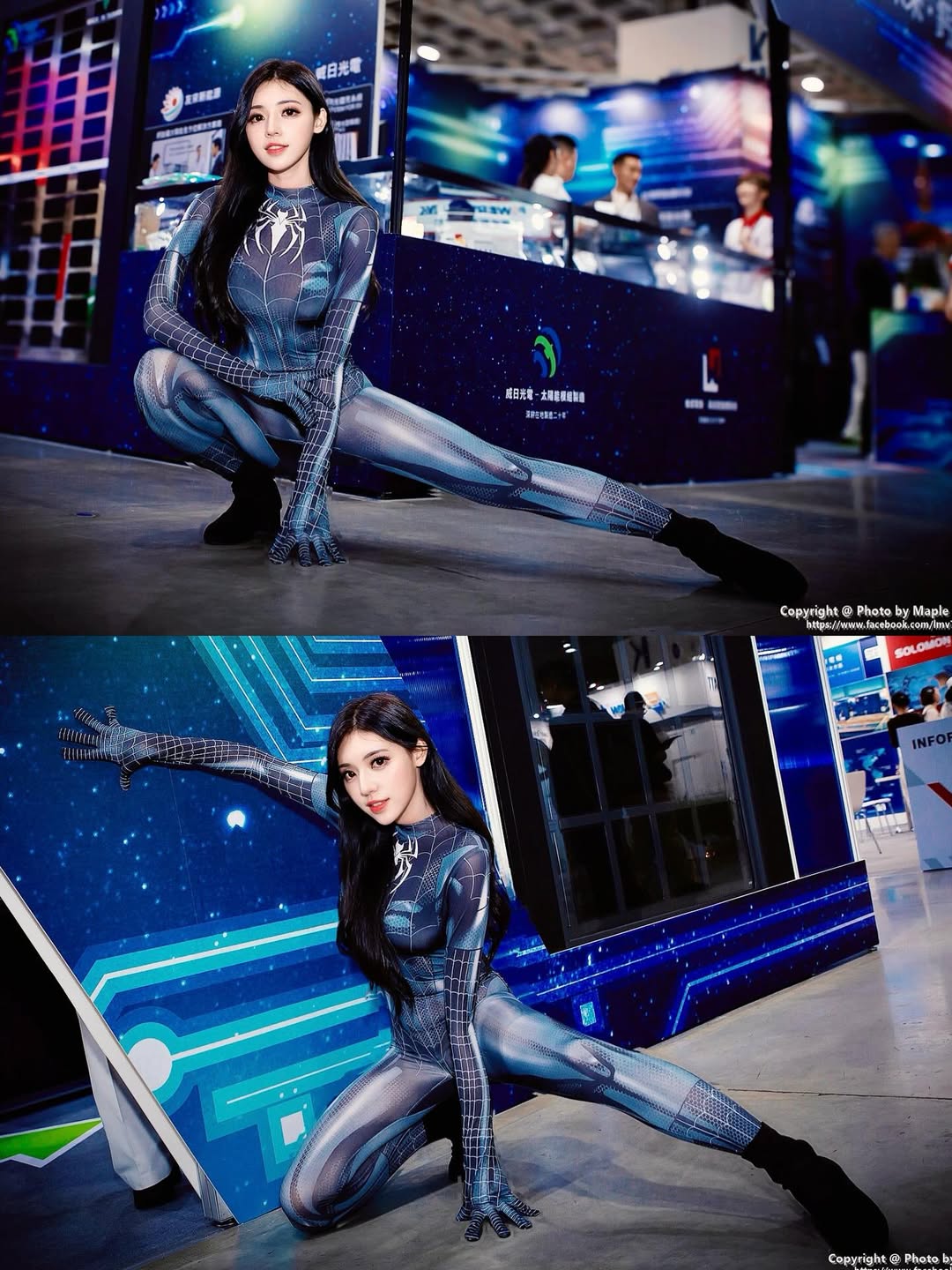 【正妹】谢立琪Kiki COS蜘蛛侠,白嫩肌肤和好身材曲线!