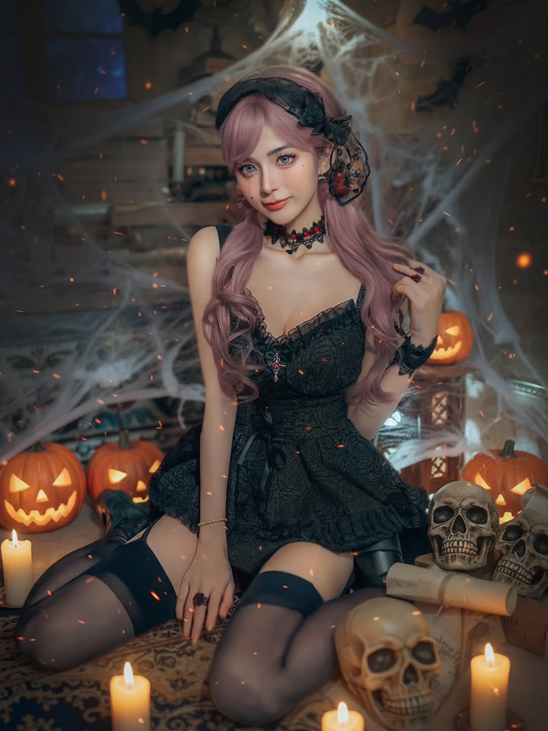 【正妹】辰辰黑暗小魔女写真，大家万圣节快乐！