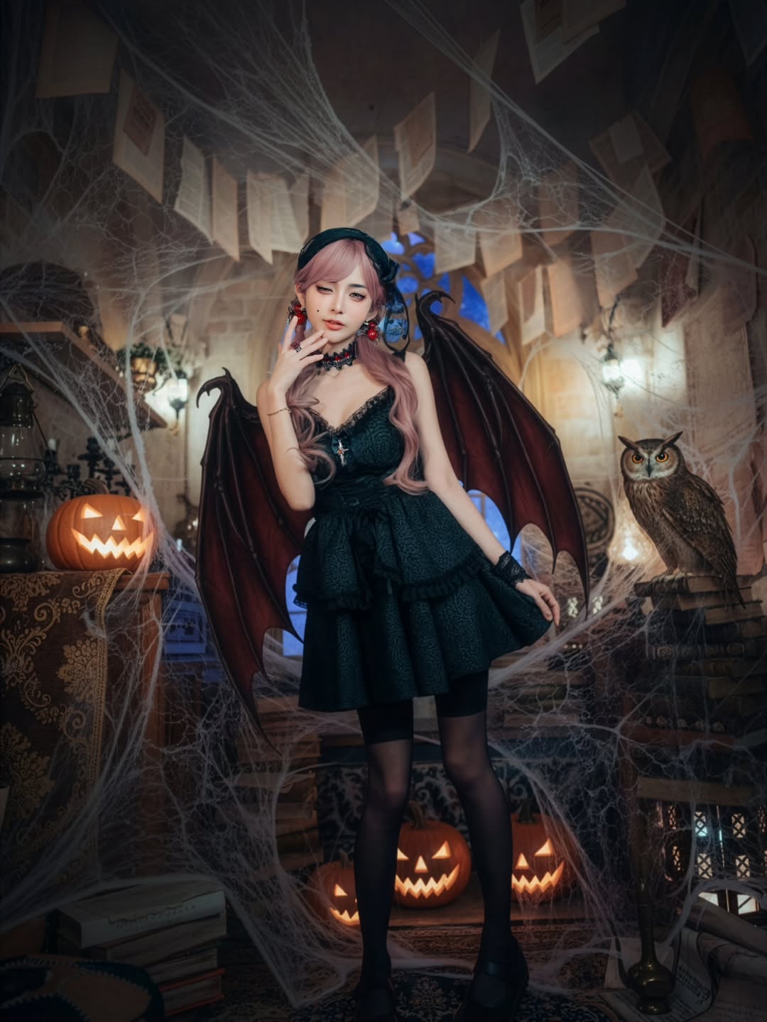 【正妹】辰辰黑暗小魔女写真，大家万圣节快乐！