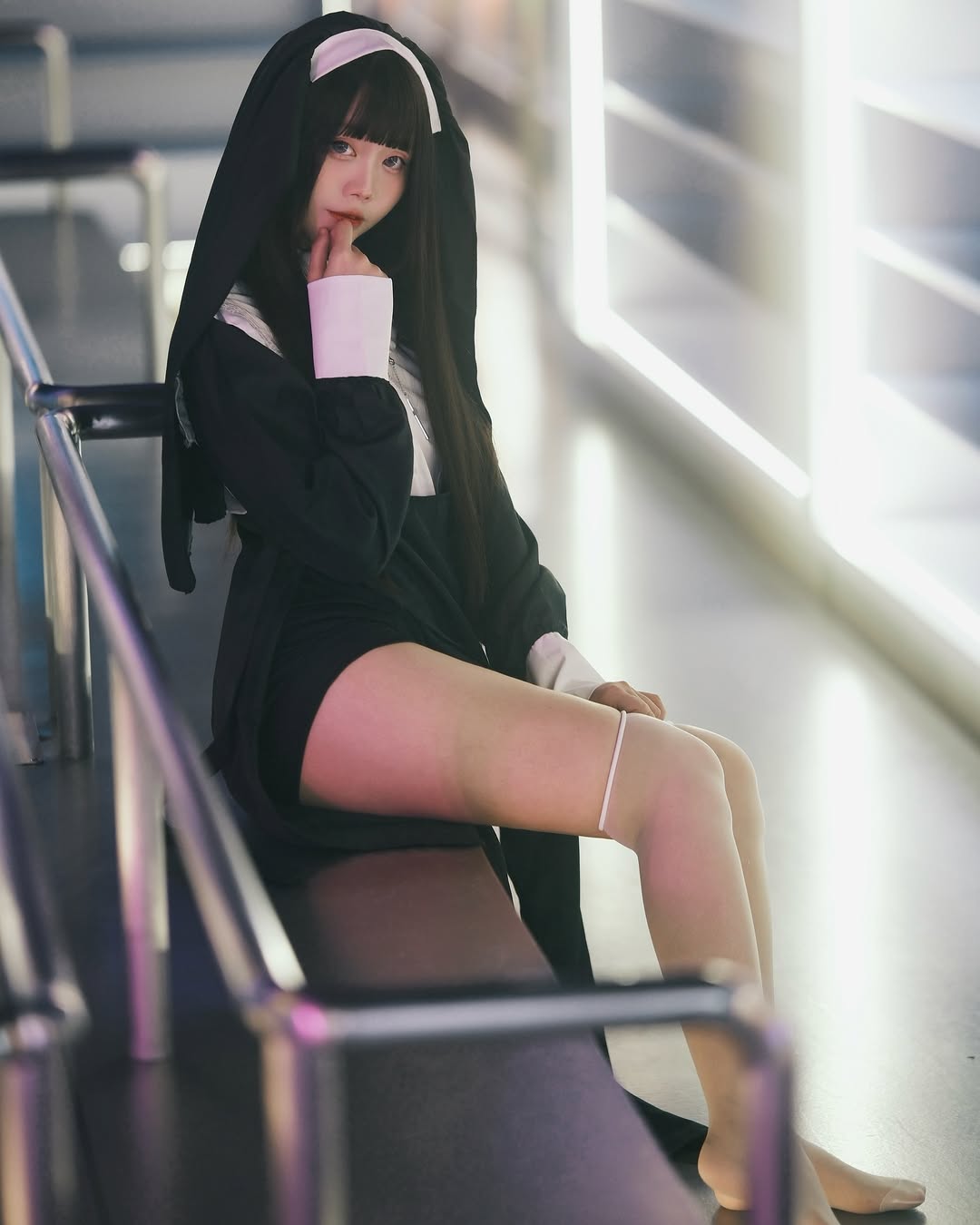 【正妹】语乔白丝修女装，忏悔的时间到了！