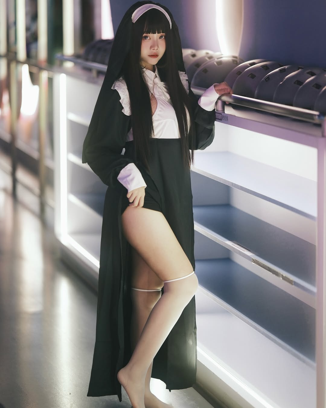 【正妹】语乔白丝修女装，忏悔的时间到了！