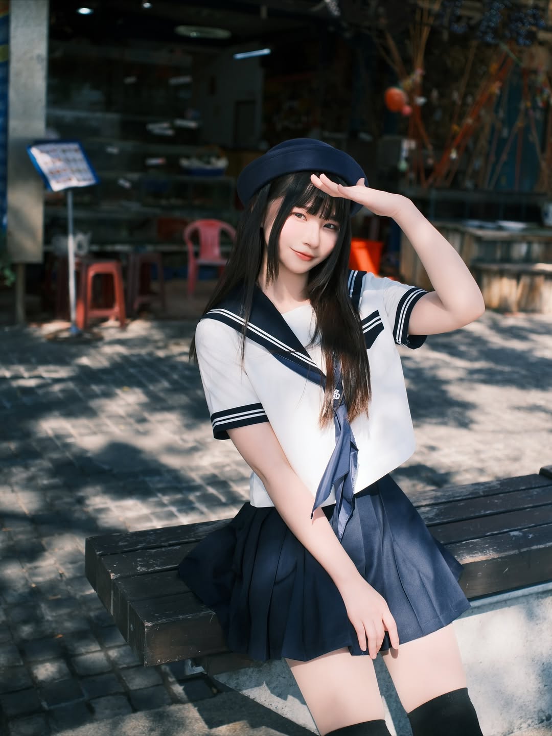 【正妹】陈QQ JK制服写真，清新甜美的让人爱不释手！