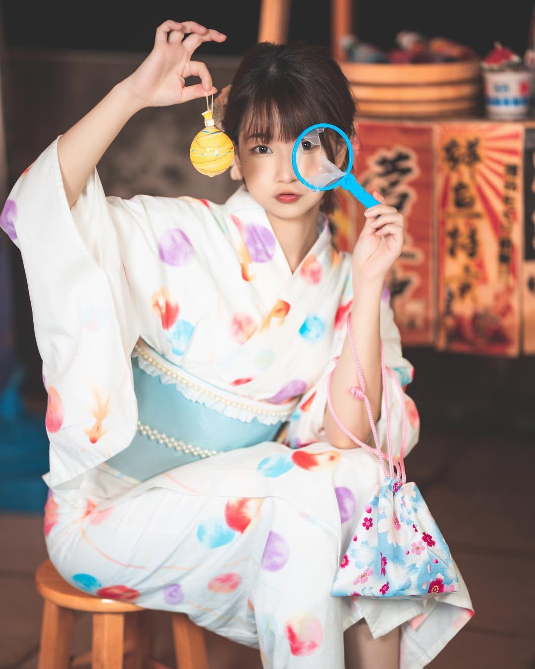 【正妹】陈QQ 日式浴服美照，不掩饰那份美丽从容与自信！