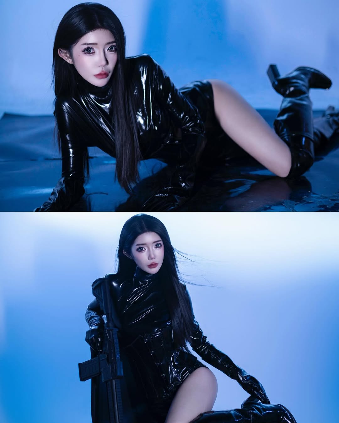 【正妹】茵茵皮衣战争女王，微笑带有一丝俏皮与勾引！