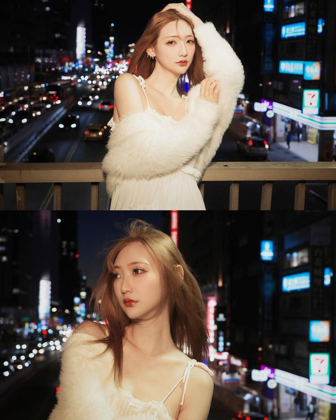 【正妹】Aki アキ天桥夜景街拍，优雅与性感完美地串联在了！