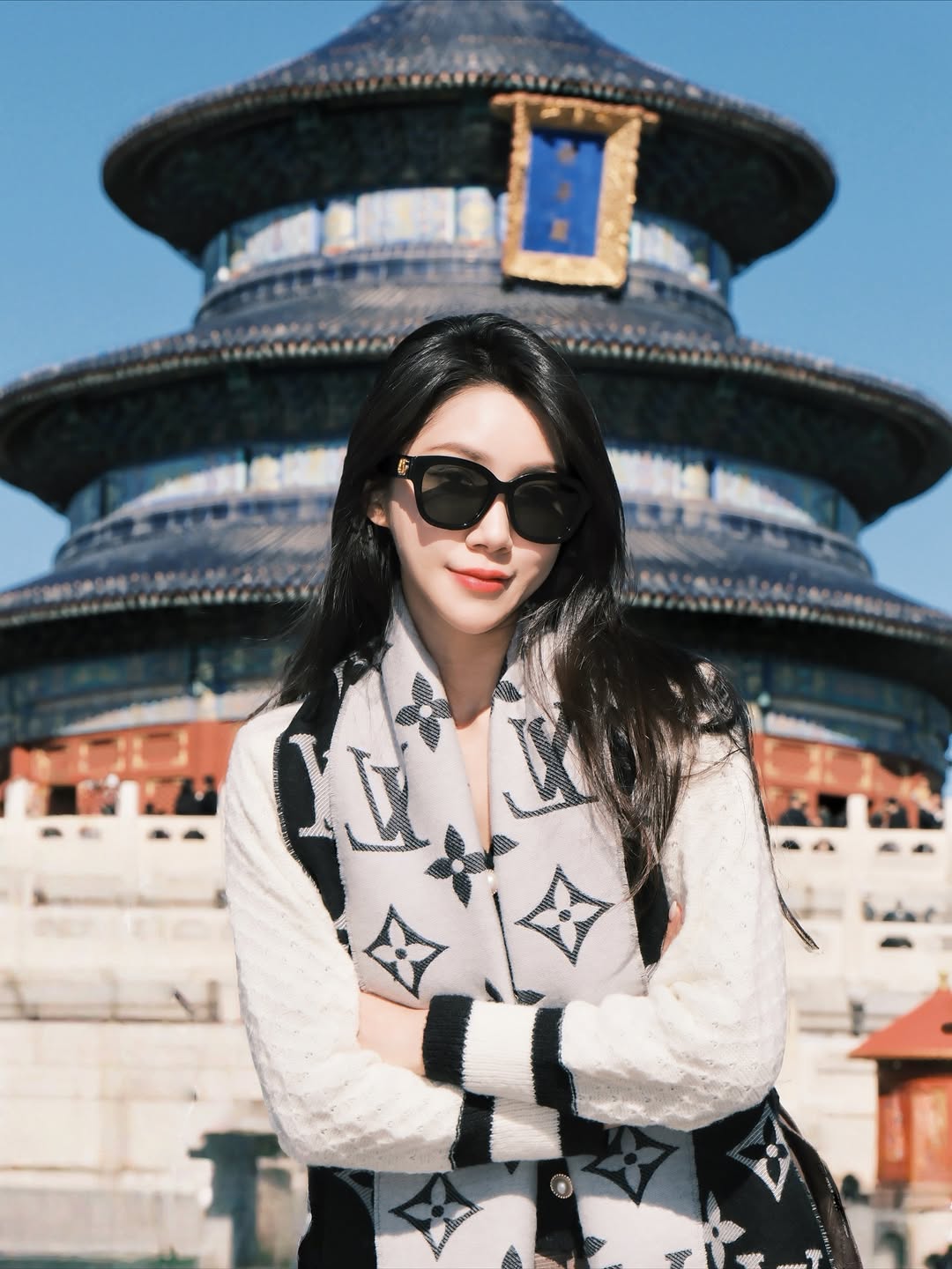 【正妹】林妤霜Kyna 北京天坛拍照，拥抱生活与美的自由！