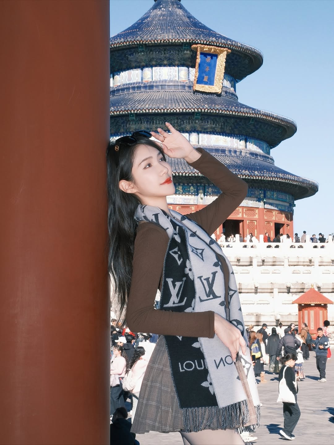 【正妹】林妤霜Kyna 北京天坛拍照，拥抱生活与美的自由！