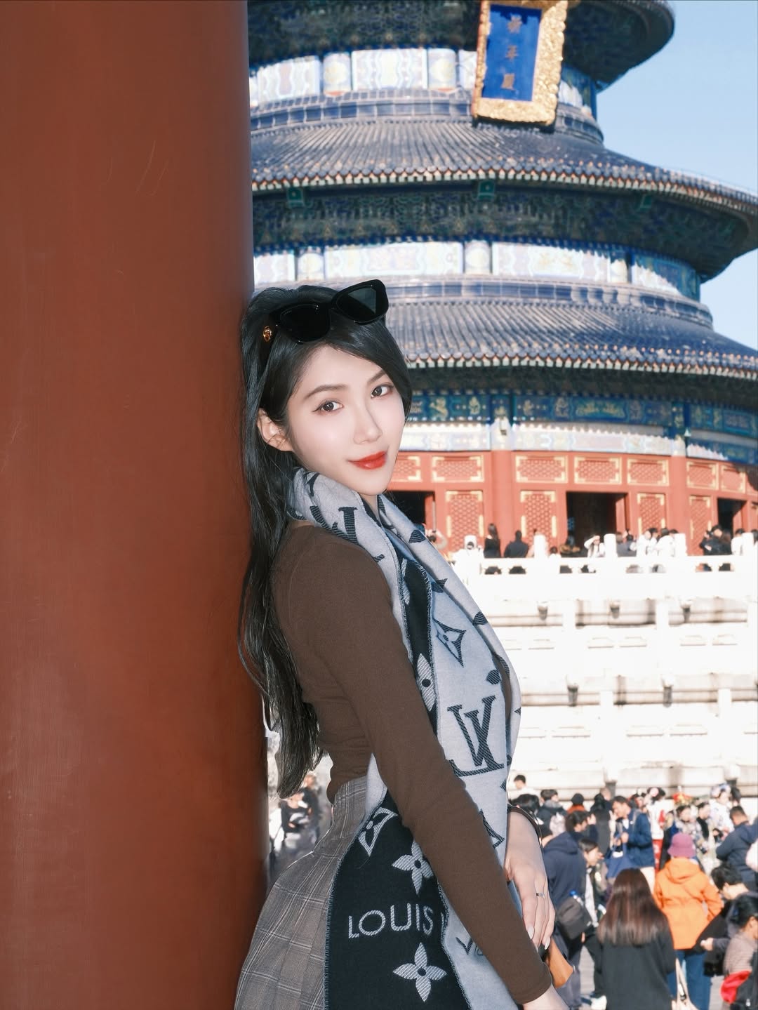 【正妹】林妤霜Kyna 北京天坛拍照，拥抱生活与美的自由！