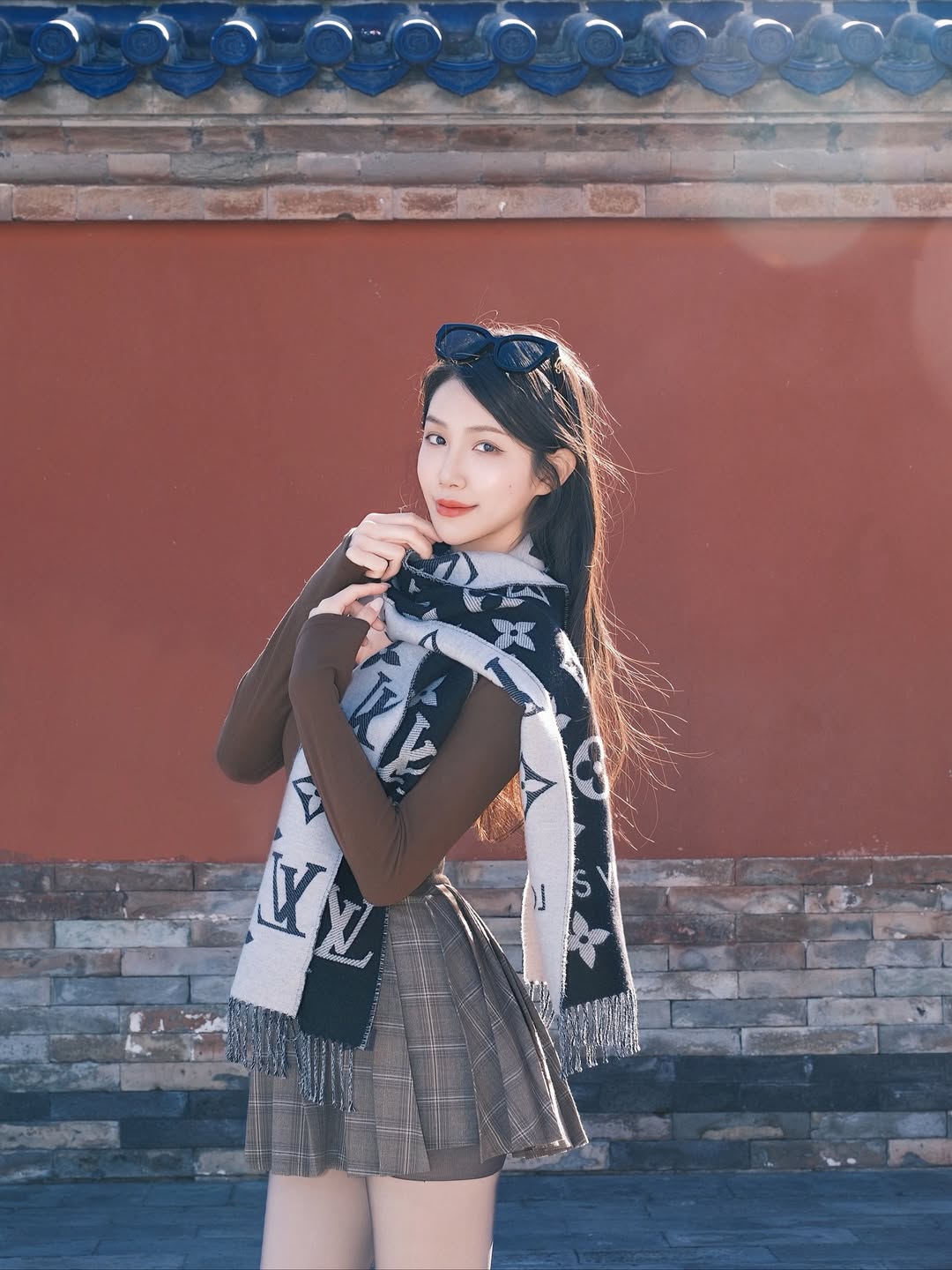 【正妹】林妤霜Kyna 北京天坛拍照，拥抱生活与美的自由！