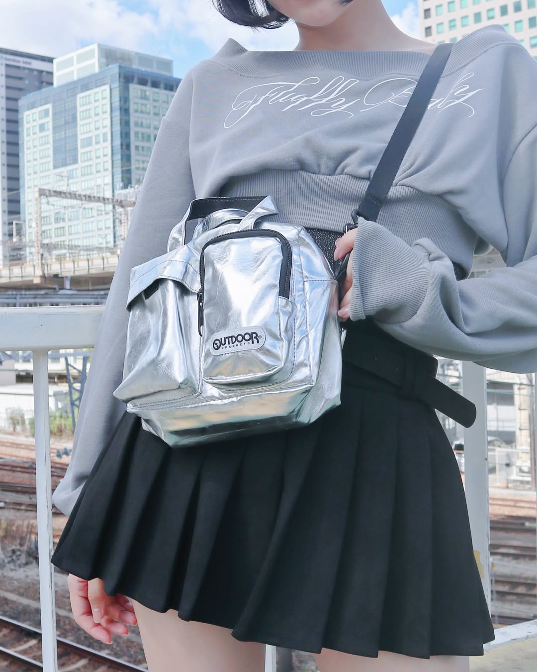 【正妹】Chubby糖 黑丝休闲装街拍，轻松的方式展现自我！