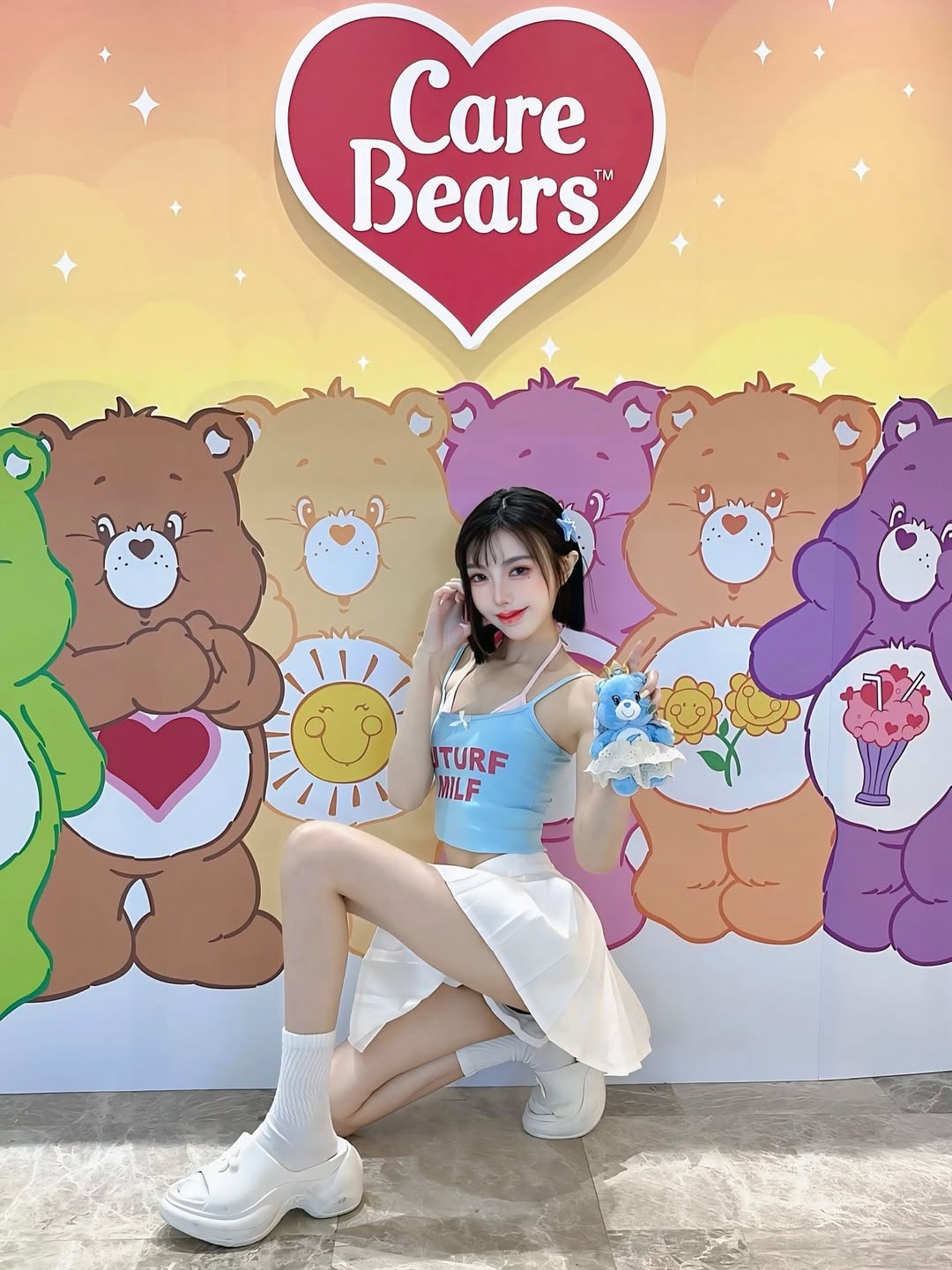 【正妹】林莹的百褶裙娃娃店打卡记，蓝色甜梦！