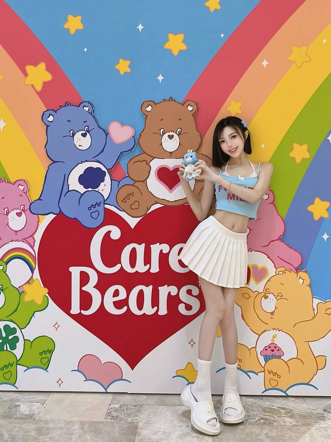 【正妹】林莹的百褶裙娃娃店打卡记，蓝色甜梦！