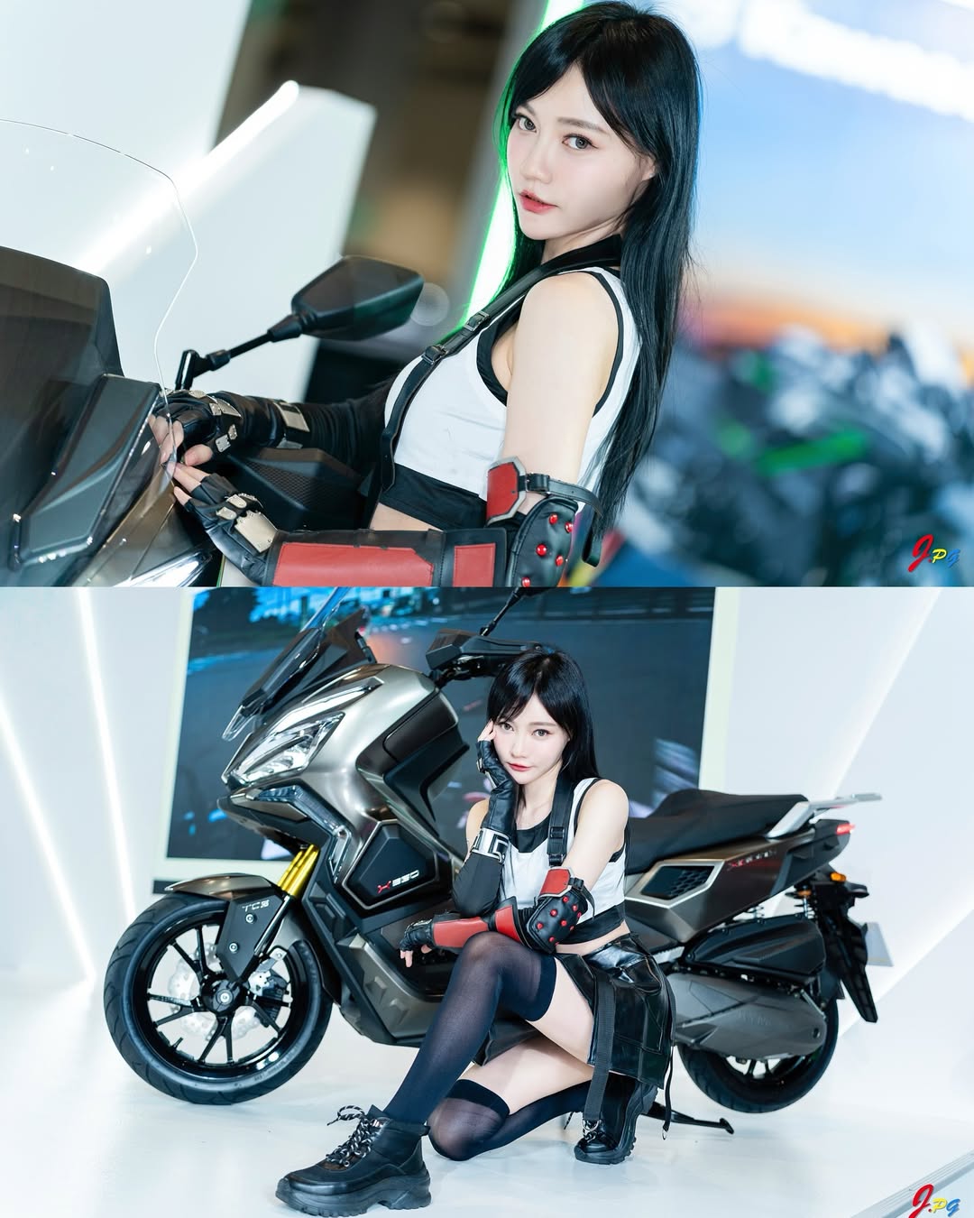 【正妹】苏小立机车展场上的光与线，美丽与力量的完美融合