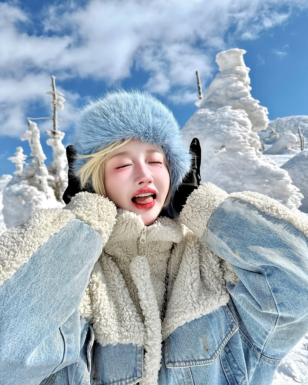 【正妹】叶妮妮Minnie雪景美照超甜，纯又带着一点小性感的气质！