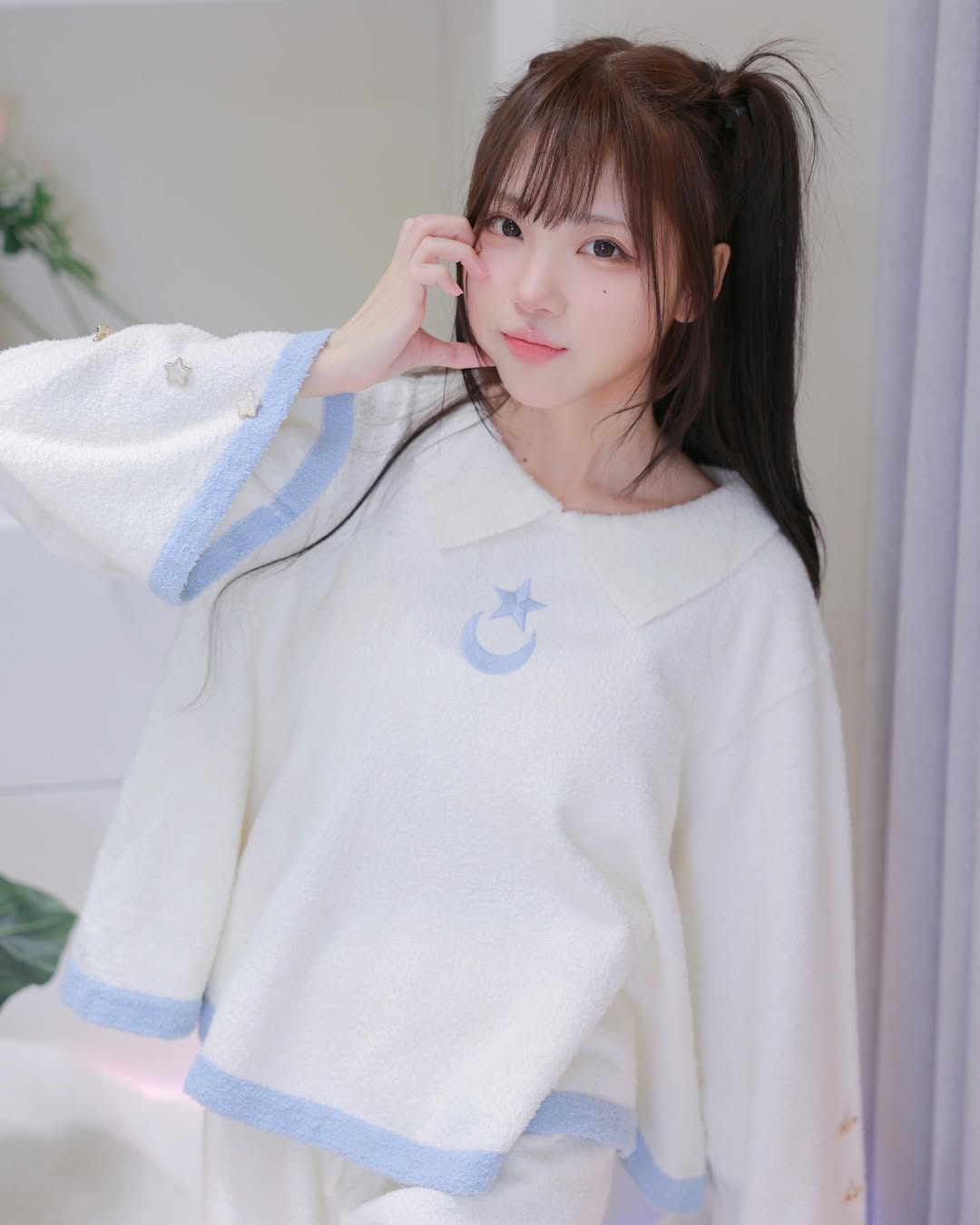 【正妹】赵兔兔喵居家睡衣可爱美照，不必华丽也能自然动人！