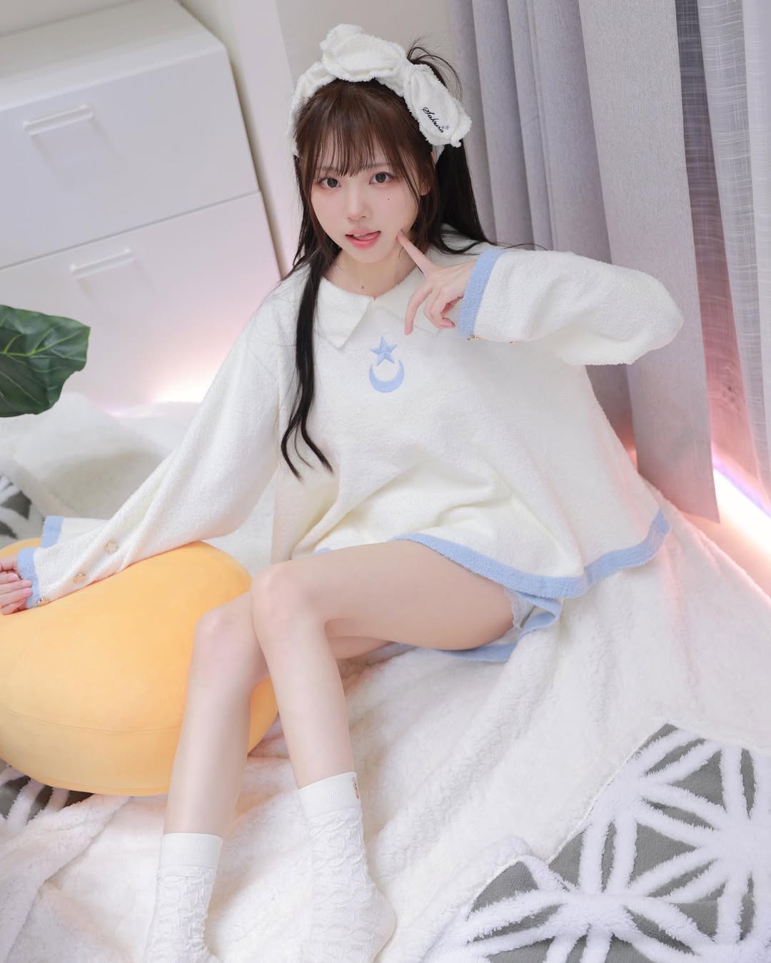 【正妹】赵兔兔喵居家睡衣可爱美照，不必华丽也能自然动人！