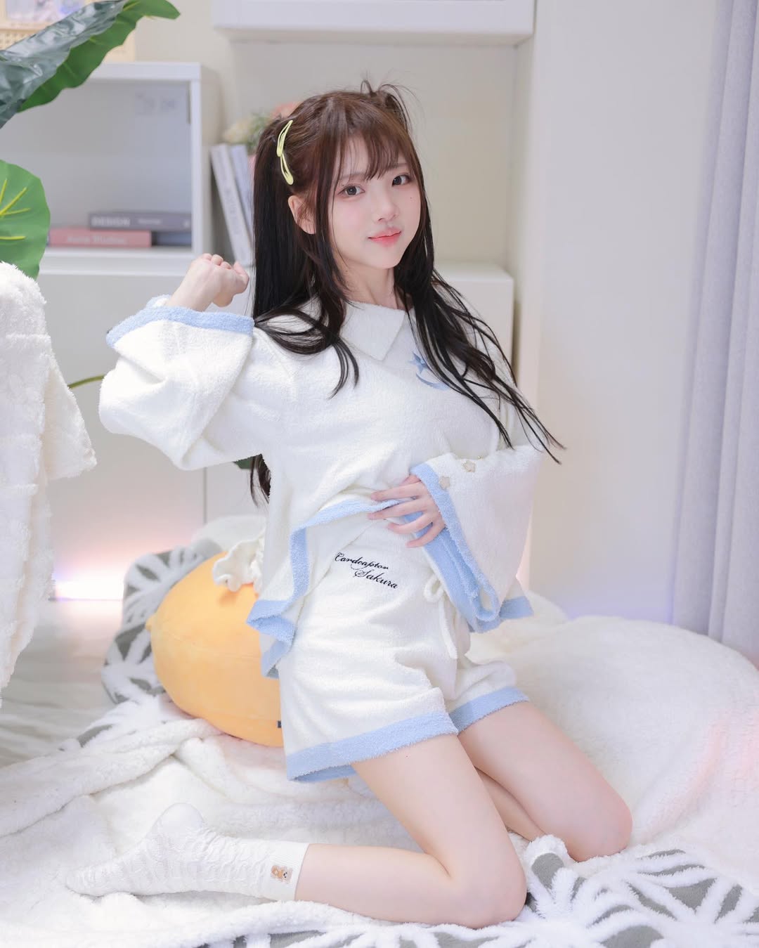 【正妹】赵兔兔喵居家睡衣可爱美照，不必华丽也能自然动人！