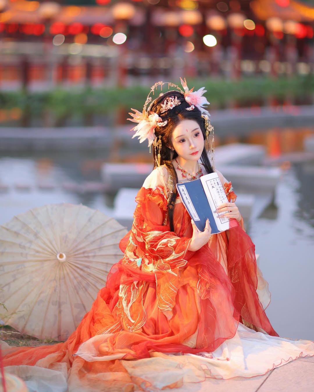 【正妹】可霏Naomi古装湖畔才女美照，古装和风的典雅韵味！