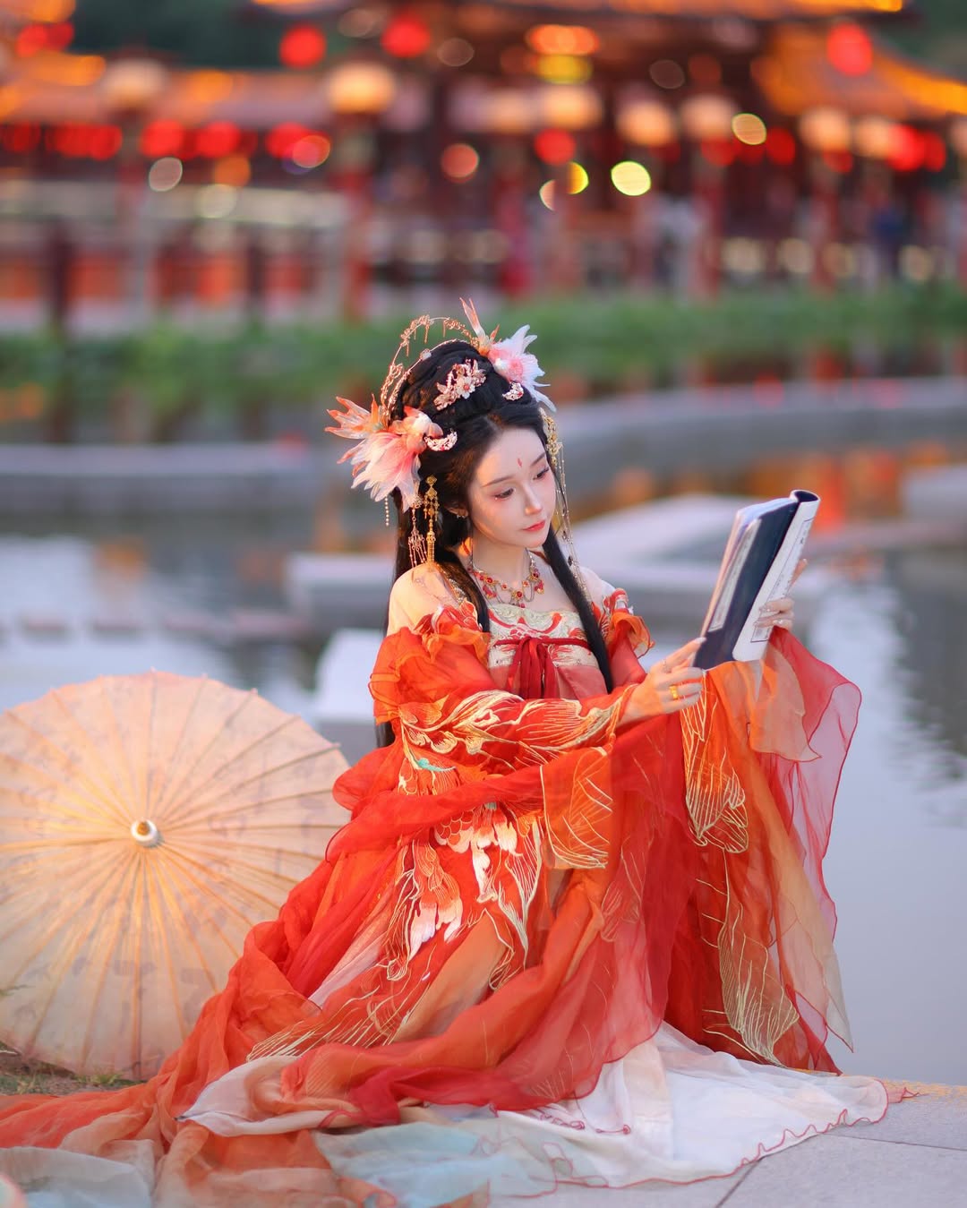 【正妹】可霏Naomi古装湖畔才女美照，古装和风的典雅韵味！