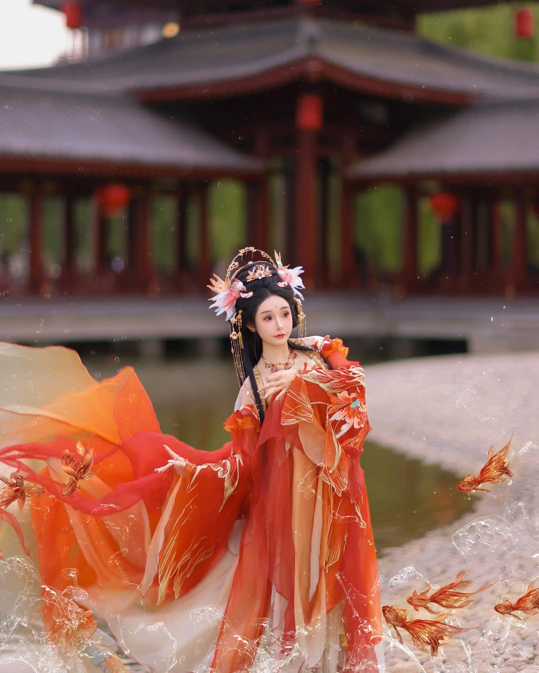 【正妹】可霏Naomi古装湖畔才女美照，古装和风的典雅韵味！