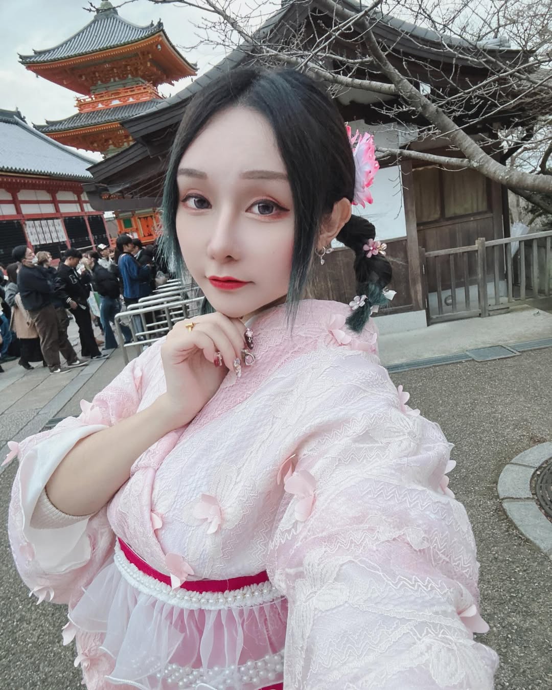 【正妹】可霏Naomi和服京都清水寺美照，一场跨越时空的温柔对话！